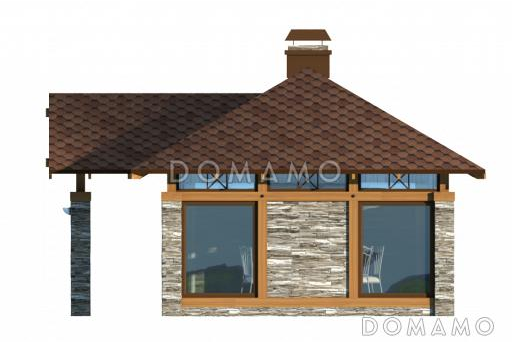 Проект беседки с камином / Фасад 4