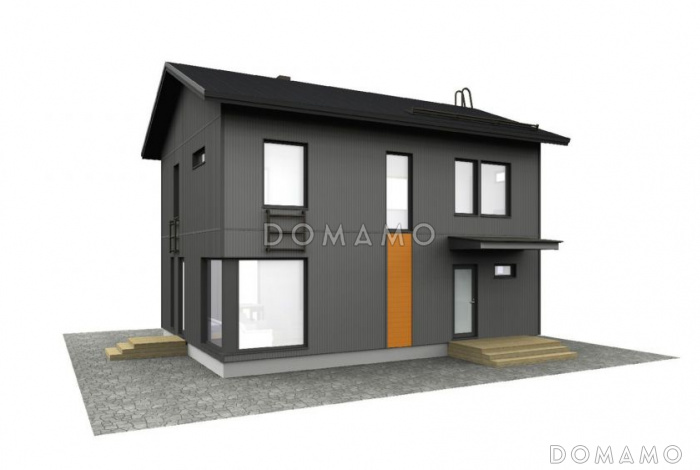 Проект двухэтажного каркасного дома 9х7