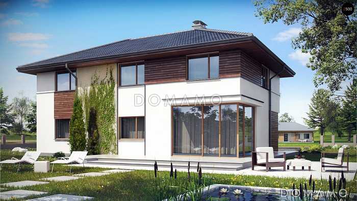 Проект  дома с подвалом, гостевой и кабинетом на первом этаже, хозяйской спальней на втором