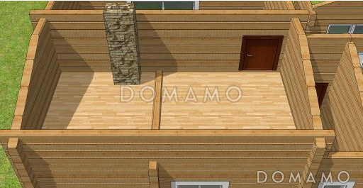 Баня с теплой верандой / Фасад 3