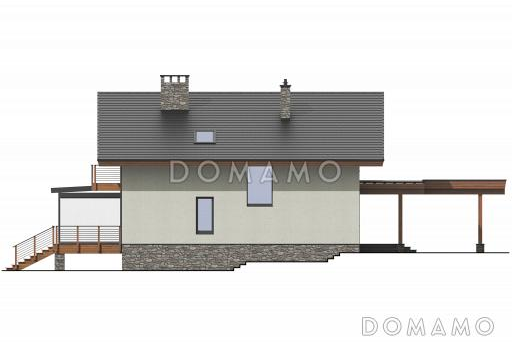 Шале с двумя спальнями, просторной дневной зоной со вторым светом и навесом для двух машин / Фасад 2