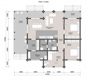 ТУРИН 150 / План 1 этажа ТУРИН 150 / План 1 этажа