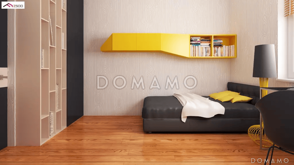 Проект одноэтажного дома из газобетона с 3 спальнями и светлой гостиной / 12