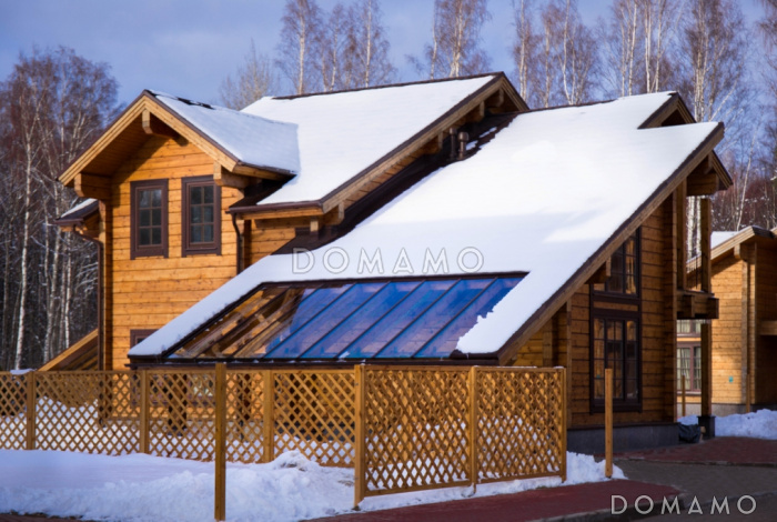 Проект дома из клееного бруса с изолированной кухней-столовой Проект дома из клееного бруса с изолированной кухней-столовой