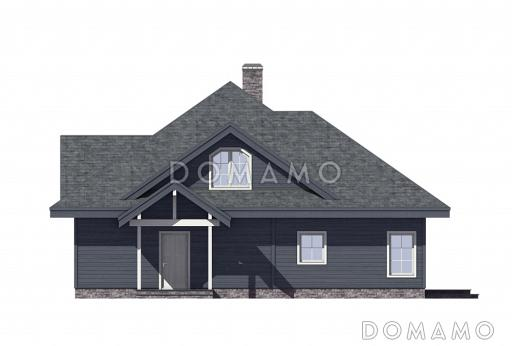 Проект дома из газобетона со вторым светом / Входной фасад