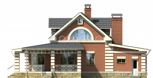 Проект современного дома из SIP панелей с гаражом / Фасад 2