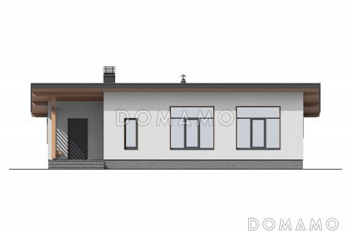 Проект небольшого дома с одной спальней и парной / Фасад 1