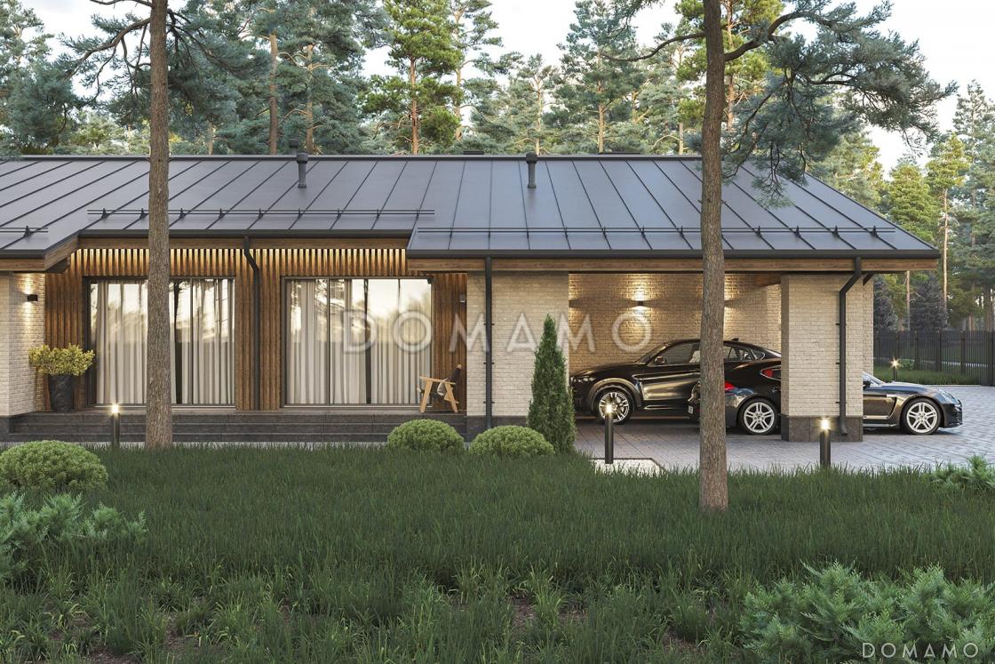 Проект дома с террасами, зоной барбекю, приватной зоной и просторной гостиной-кухней-столовой / 7