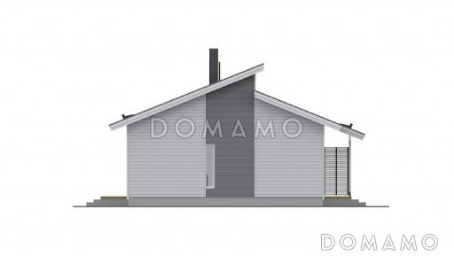 Проект одноэтажного каркасного дома с двумя спальнями / Фасад 4