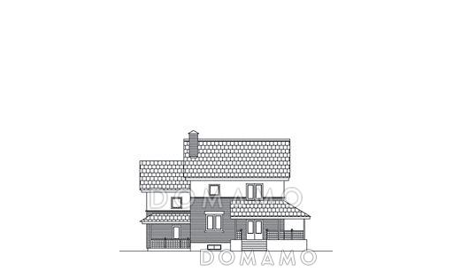 Проект дома из пенобетона с гаражом и просторной гостиной / Фасад 3