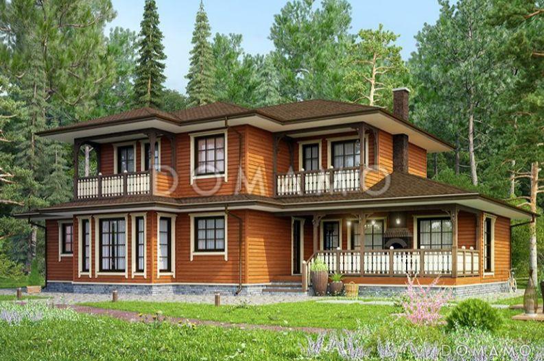 Проект большого двухэтажного дома, с красивым внешним видом / 1