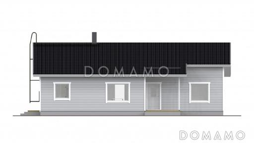 Проект каркасного дома с тремя спальнями / Фасад 1