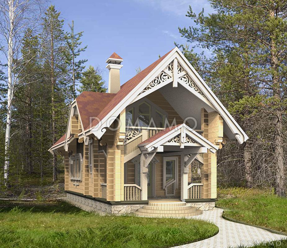 Проект бани со свайным фундаментом / 1