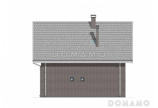 Проект дома с мансардой, балконом, террасой и сауной / Фасад 3