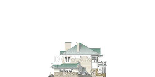 Проект 2 х этажного дома с гаражом / Фасад 2