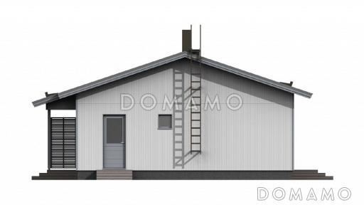 Проект экономичного каркасного дома с мини сауной / Фасад 2