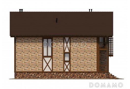 Проект просторного коттеджа в стиле шале / Фасад 4