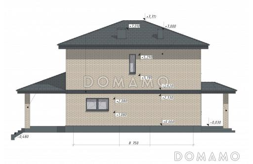 Проект строгого классического двухэтажного дома S-113 / Фасад 4