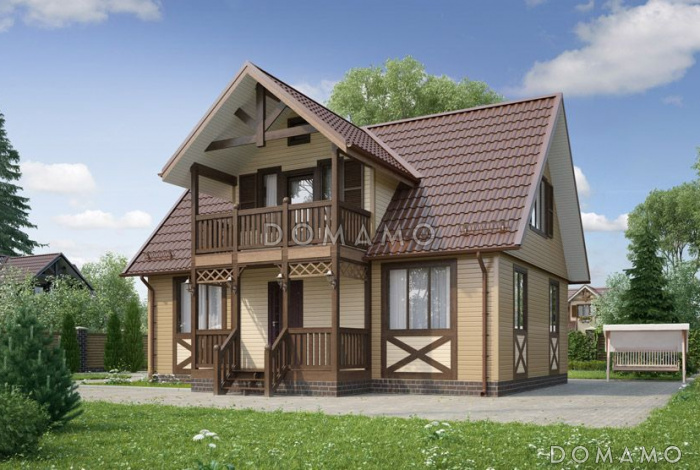 Проект дома 7х10 из бруса Проект дома 7х10 из бруса
