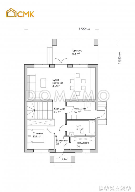 Nesterov / План 1 этажа