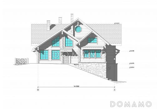 Проект дома в Альпийском стиле / Фасад 4