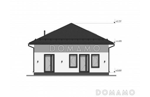 Проект стильного дома с мансардой S-211 / Фасад 4