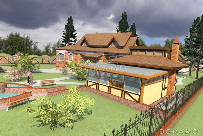 Проект беседки с барбекю