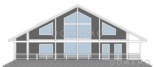 Проект каркасного дома в стиле шале / Фасад 1