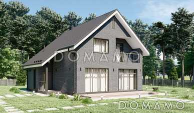Проект компактного дома со скатной кровлей S-162