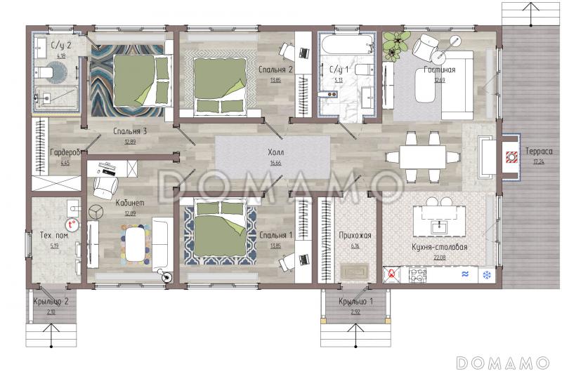 Аквамарин 152 / План 1 этажа