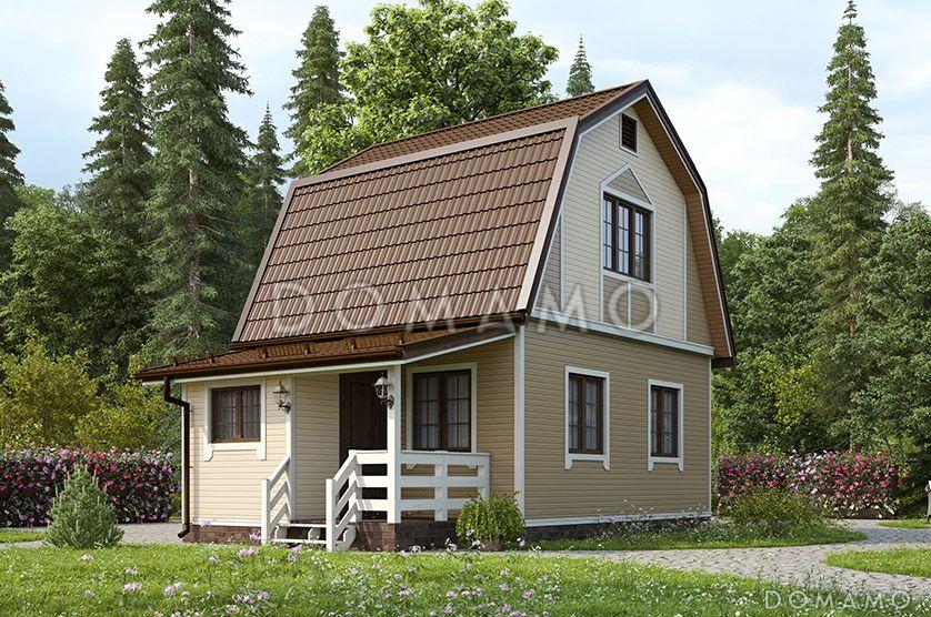 Проект компактного дома 5х6 из клееного бруса / 2