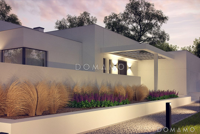 Проект современного трёхуровнего дома из кирпича с плоской крышей, с большим гаражом, спортзалом и сауной Проект современного трёхуровнего дома из кирпича с плоской крышей, с большим гаражом, спортзалом и сауной