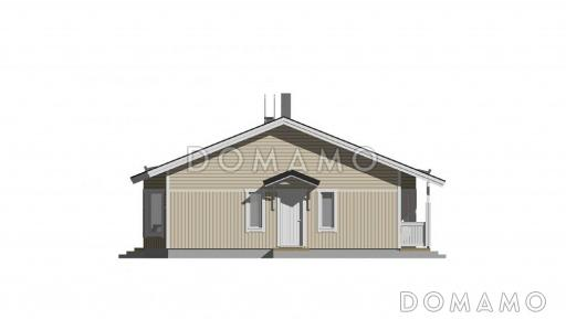 Проект каркасного дома с просторной кухней / Фасад 2