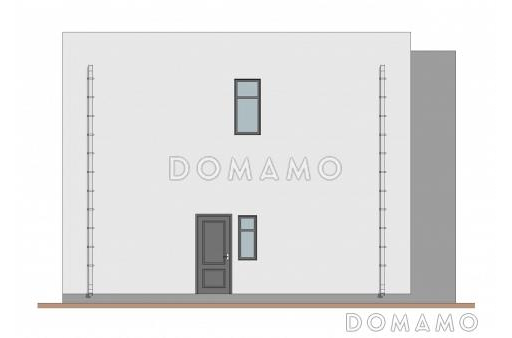 Проект двухэтажного коттеджа в стиле хай-тек, адаптированный для сейсмозоны / Фасад 3