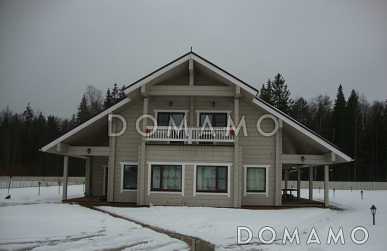 Проект дома из клееного бруса с несложными фасадами Проект дома из клееного бруса с несложными фасадами