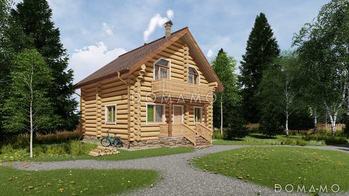 Проект двухэтажной бани из сруба с тремя спальнями Проект двухэтажной бани из сруба с тремя спальнями