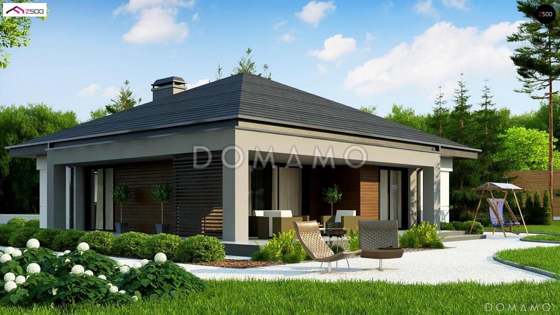 Проект простого комфортного одноэтажного дома из газобетона для небольшой семьи / 2