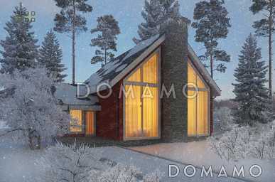 7123 - финский каркасный дом с большой гостиной