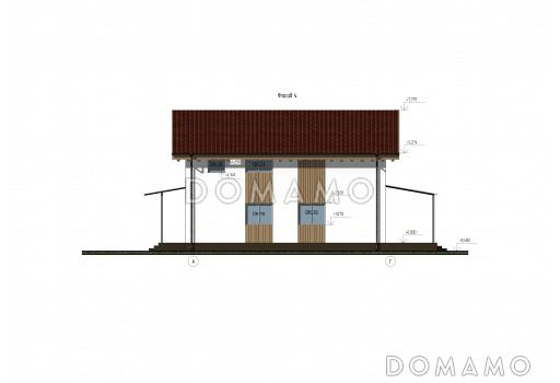 Проект современного дома с 3 спальнями и вторым светом в гостиной / Фасад 4