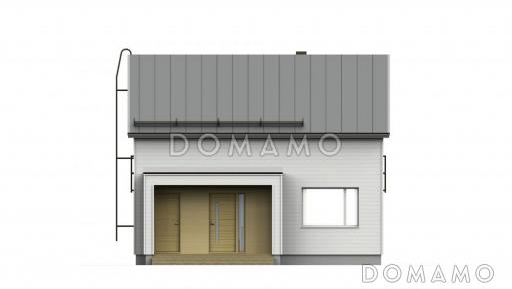 Проект каркасного дома с мансардой / Фасад 1