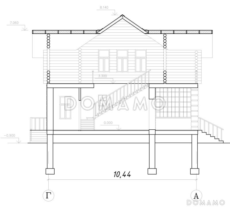 Проект одноэтажного дома с просторной мастерской на мансардном этаже / План #4
