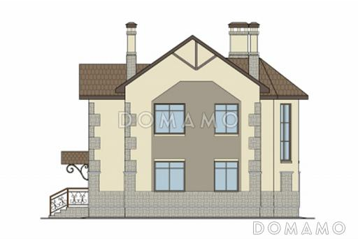 Проект дома из SIP панелей с полным вторым этажом / Фасад 3