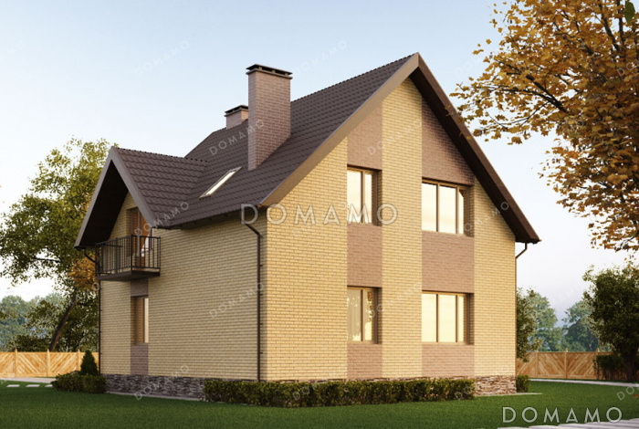 Проект компактного дома с тремя спальнями, котельной и изолированной кухней Проект компактного дома с тремя спальнями, котельной и изолированной кухней