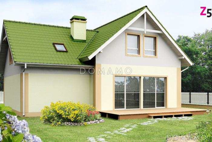 Проект классического одноэтажного мансардного дома из газобетона с четырьмя спальнями и гаражом Проект классического одноэтажного мансардного дома из газобетона с четырьмя спальнями и гаражом