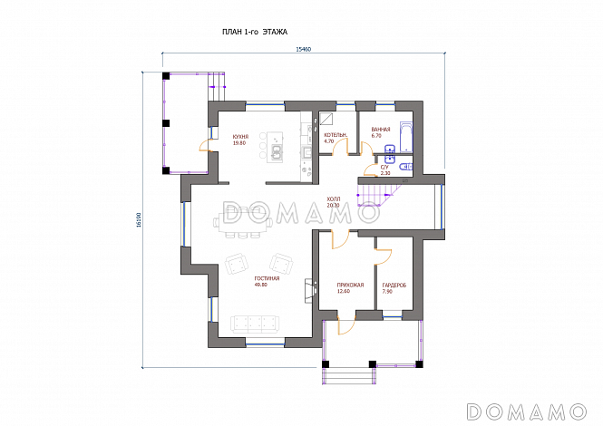 Проект 116 / План 1 этажа Проект 116 / План 1 этажа