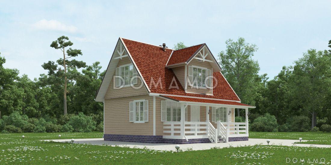 Проект двухэтажного каркасного дома 6х9 / 2