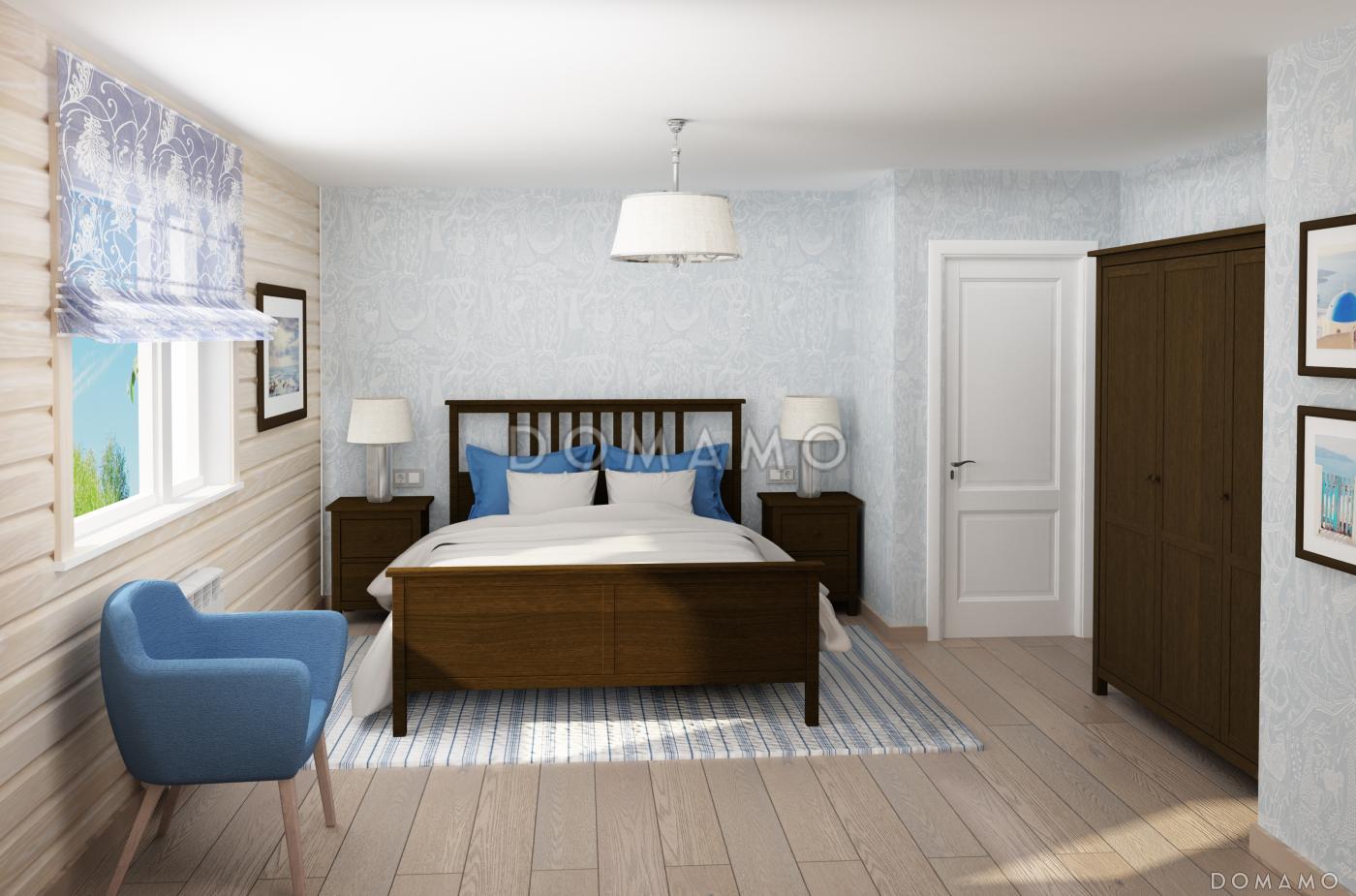 Проект двухэтажного каркасного дома с двумя спальнями на втором этаже / 6