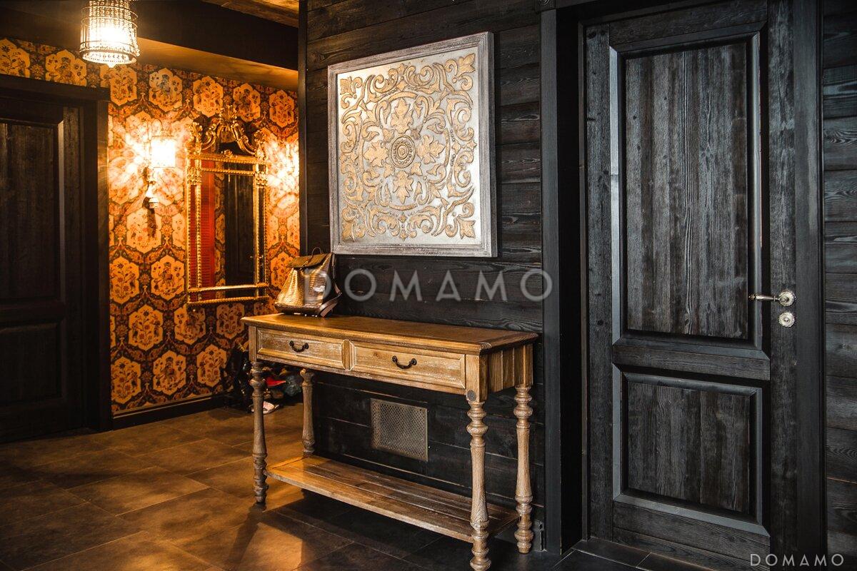 Проект мансардного дома из кирпича с крытой террасой, вторым светом и островным камином / 17