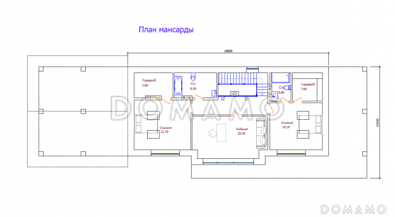 Проект 110 / План мансардного этажа