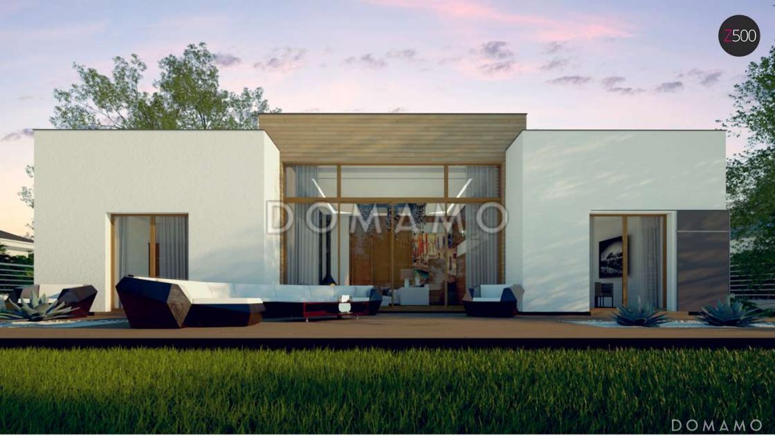 Проект современного одноэтажного дома из газобетона с тремя спальнями и светлой просторной гостиной / 7